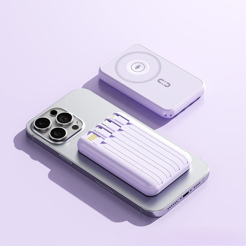 Tragbare Powerbank mit kabelloser Ladetechnologie und integrierter Smart-Technologie Skanto