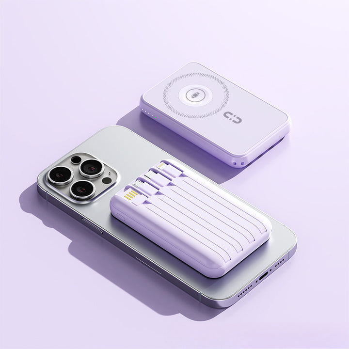 Tragbare Powerbank mit kabelloser Ladetechnologie und integrierter Smart-Technologie Skanto