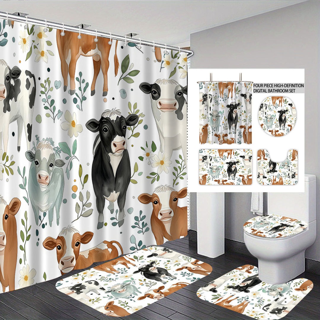 Badezimmer-Deko-Set im Zeichentrick-Schaf-Design Skanto