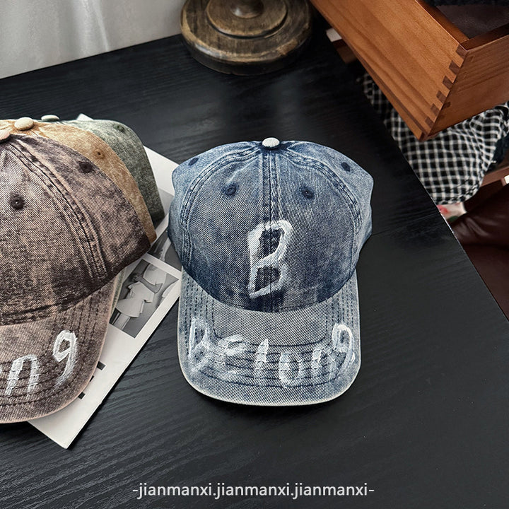 Damen Baseball Cap aus Denim im Used-Look, verstellbar Skanto