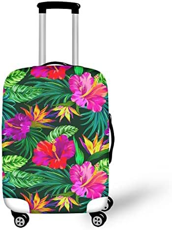Unisexer nicht-elastischer Kofferbezug mit Pferde- und Sonnenblumenmotiv, strapazierfähiger Stretch-Schutz für Hartschalen-Trolley mit Reißverschluss Skanto