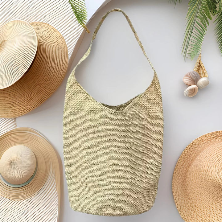 Nachhaltige Raffia-Hobo-Bag Skanto