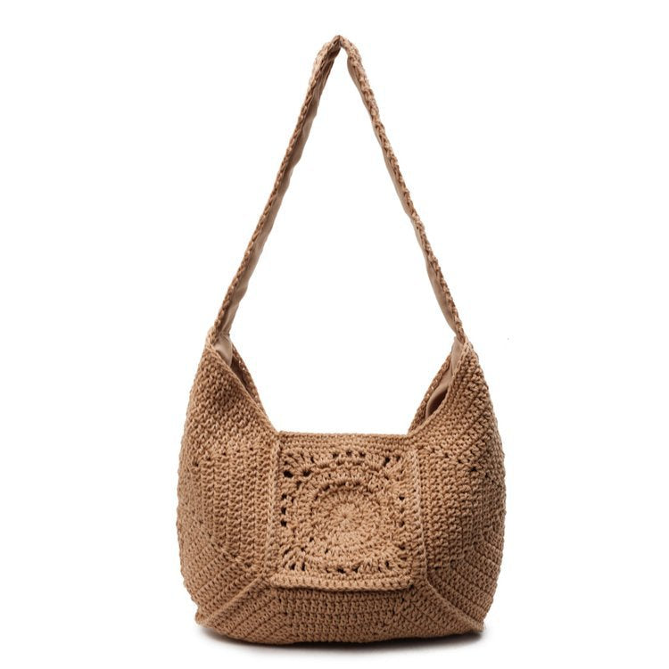 Makramee-Schultertasche mit künstlerischem Design Skanto