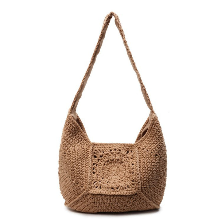 Makramee-Schultertasche mit künstlerischem Design Skanto