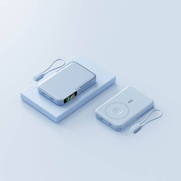 Ultraleichte Powerbank mit integriertem LED-Display und Schnellladefunktion Skanto