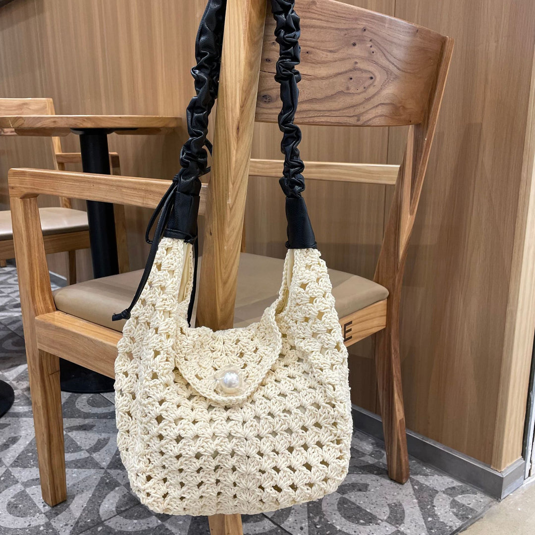 Handgeknüpfte vielseitige Tasche mit eleganten Perlenverzierungen Skanto