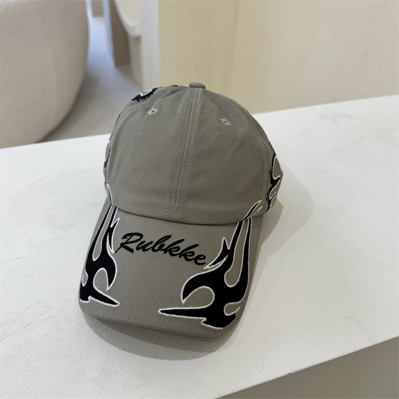 Herren-Baseballkappe mit grafischer Flammenstickerei Skanto
