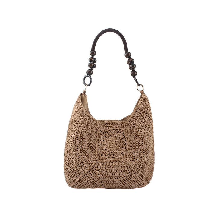 Gehäkelte Tasche mit eleganten Holzgriffen Skanto