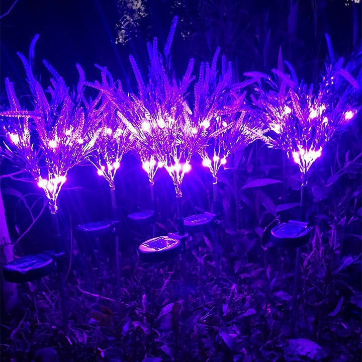 Solarbetriebene simulierte Lavendelblüten-Gartenstecker mit spießmontierter Steuerung Skanto