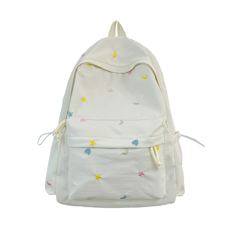 Rucksack Skanto mit gesticktem Stern- und Mondmuster