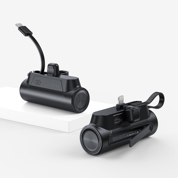 Mini-Powerbank mit integriertem Ladekabel Skanto
