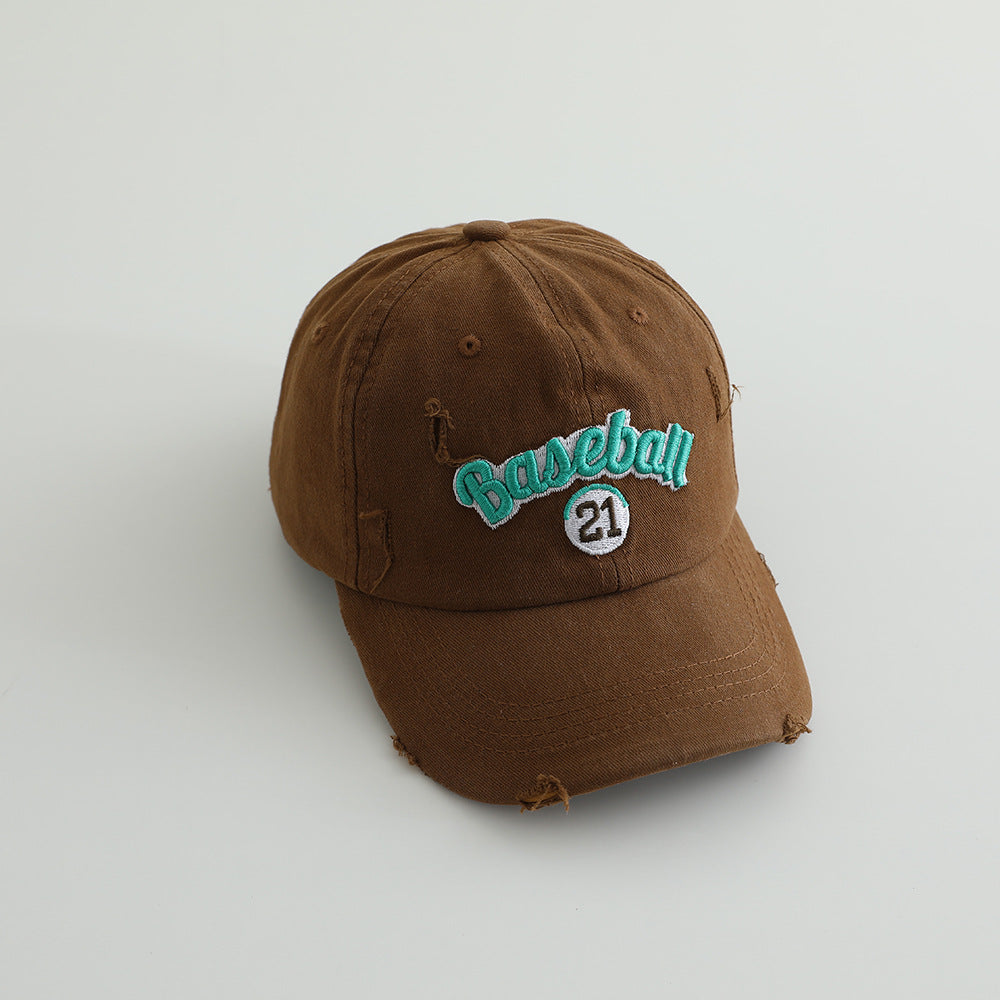 Herren Distressed Baumwoll-Baseballkappe Skanto
