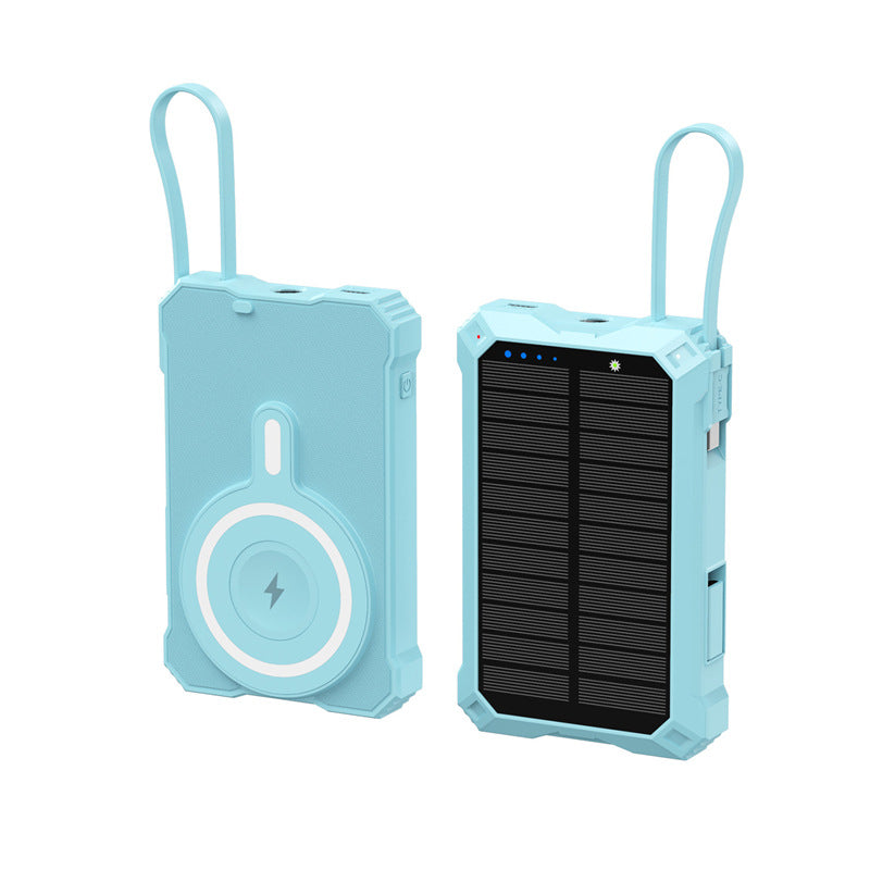 Solar-Powerbank mit kabelloser Ladefunktion Skanto