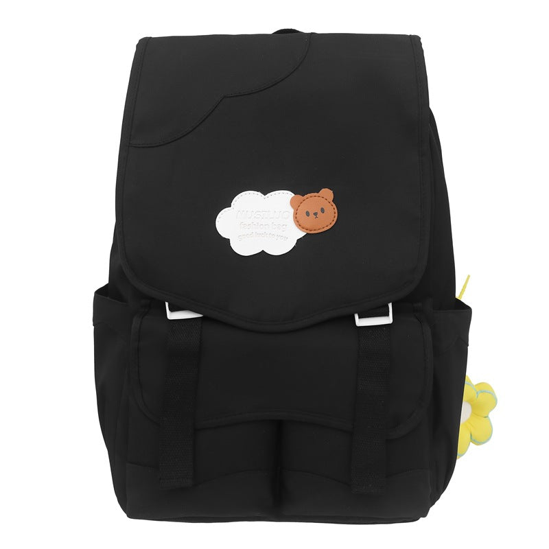 Stilvoller Schulrucksack mit Blumenakzenten Skanto
