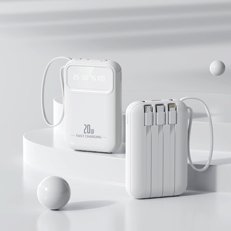 Kompakte Powerbank mit integrierten Schnellladeanschlüssen Skanto