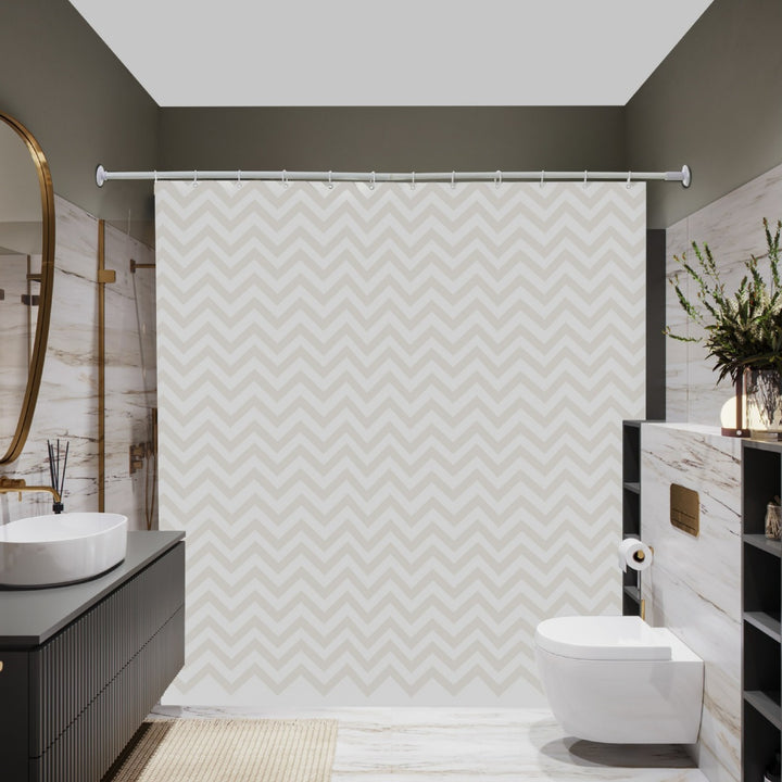 Wasserabweisender Duschvorhang mit Chevron-Muster Skanto