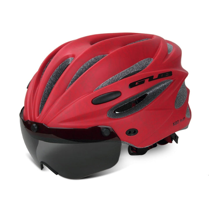 Skanto | GUB K80 Plus Helm mit Visier und Brille (Rot)