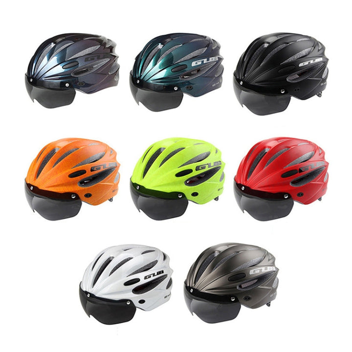 Skanto | GUB K80 Plus Helm mit Visier und Brille (Rot)