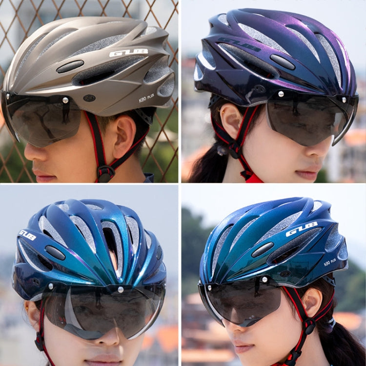 Skanto | GUB K80 Plus Helm mit Visier und Brille (Rot)