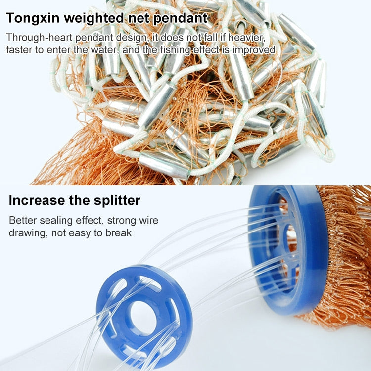 Skanto | 360 Wurfnetz Monofilament-Fischernetz, Höhe: 1,8 m