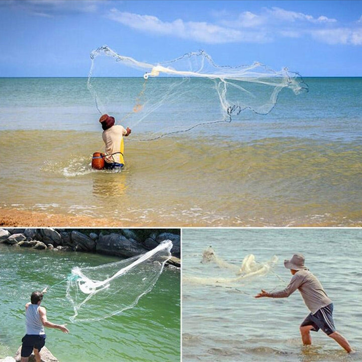 Skanto | 360 Wurfnetz Monofilament-Fischernetz, Höhe: 1,8 m