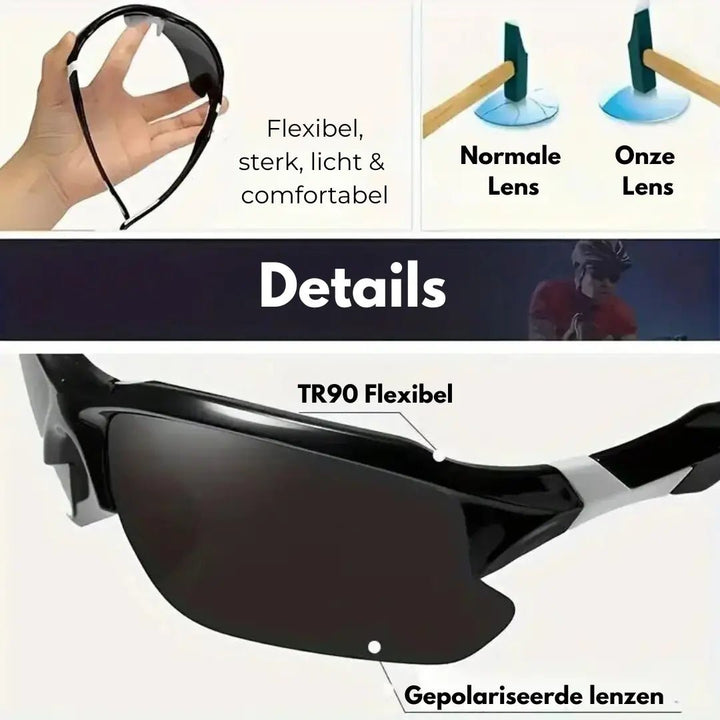 Skanto | Leichte polarisierte Sportsonnenbrille mit UV-Schutz
