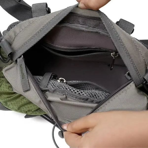Skanto | Wasserdichte Wander-Bauchtasche – 5L Hüfttasche mit Reißverschlusstaschen für Spaziergänge & Outdoor-Abenteuer