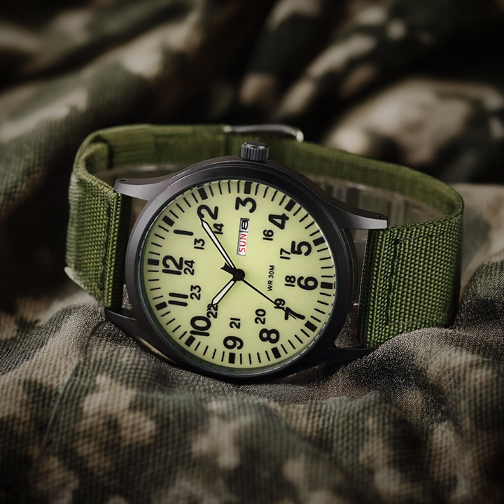 Skanto | Robuste Outdoor-Uhr für Herren – Wasserdichter Militärstil aus Edelstahl