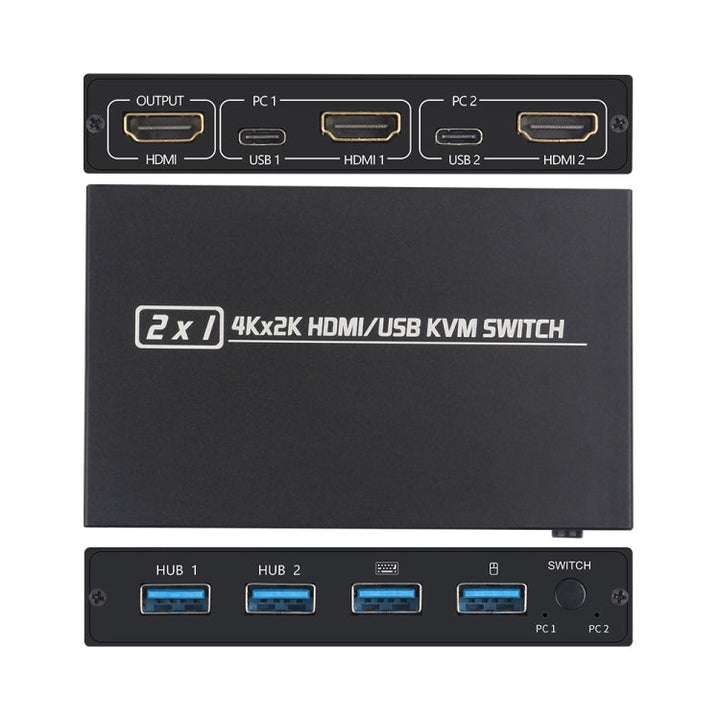 Skanto | AM-KVM201CL 2x1 4Kx2K HDMI / USB / KVM Switch