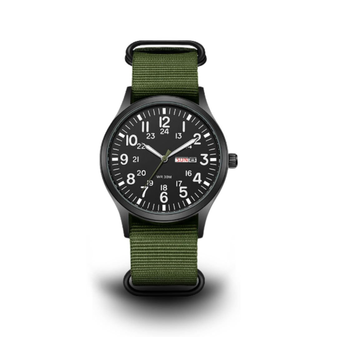 Skanto | Robuste Outdoor-Uhr für Herren – Wasserdichter Militärstil aus Edelstahl