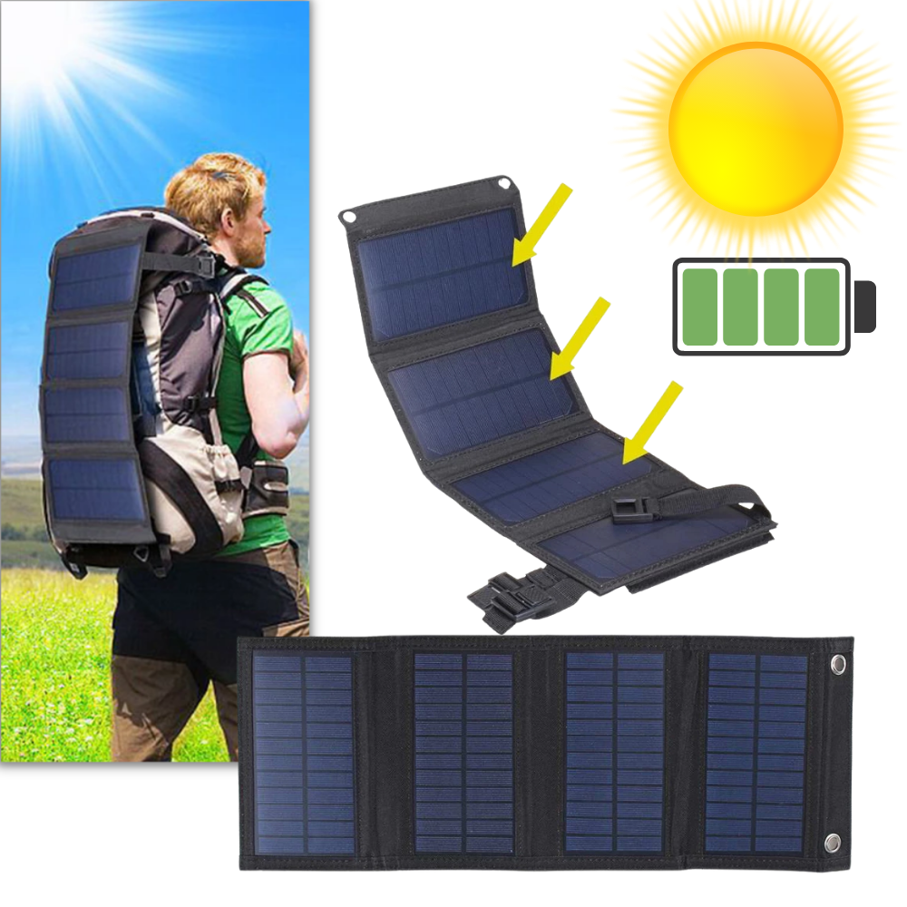 Tragbares Solarladegerät mit USB-Anschluss