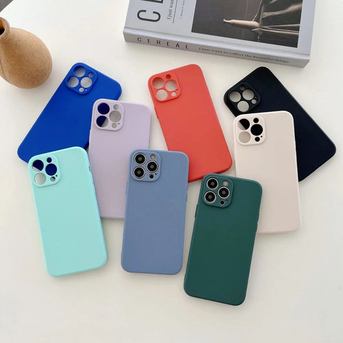 Skanto | Pastellfarbene einfarbige Silikon-iPhone-Hülle