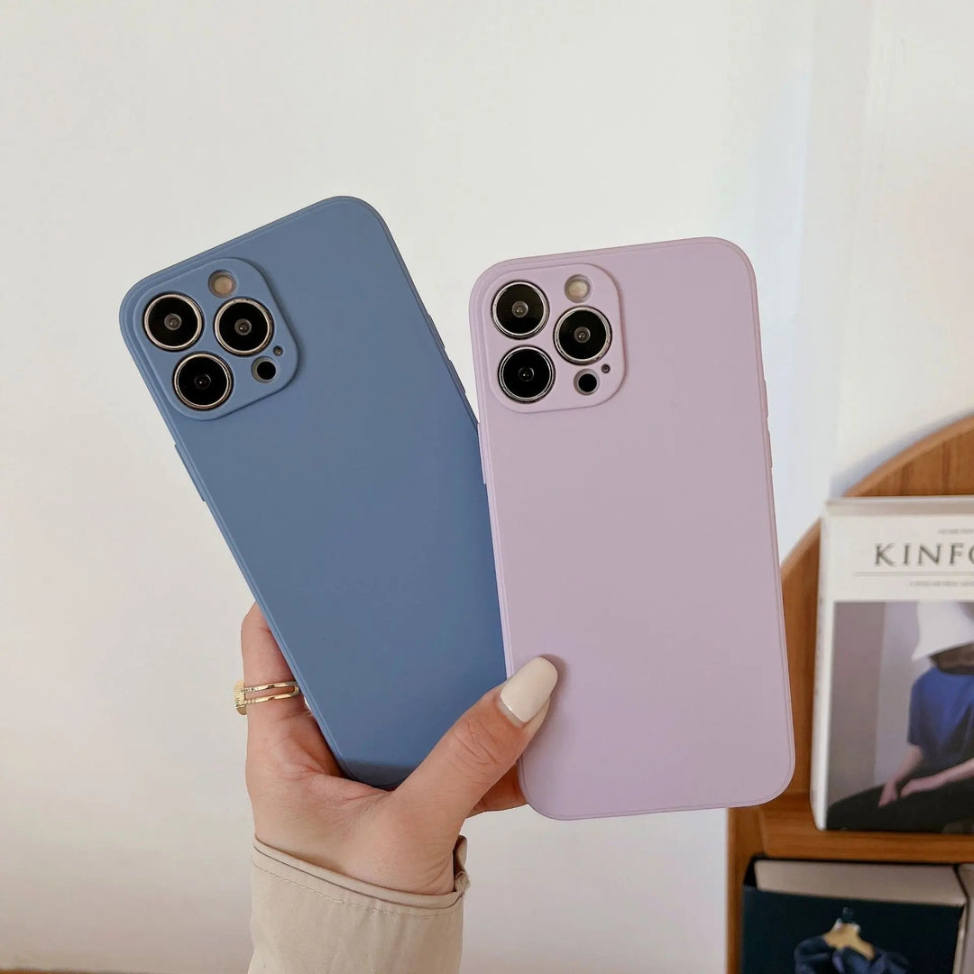 Skanto | Pastellfarbene einfarbige Silikon-iPhone-Hülle