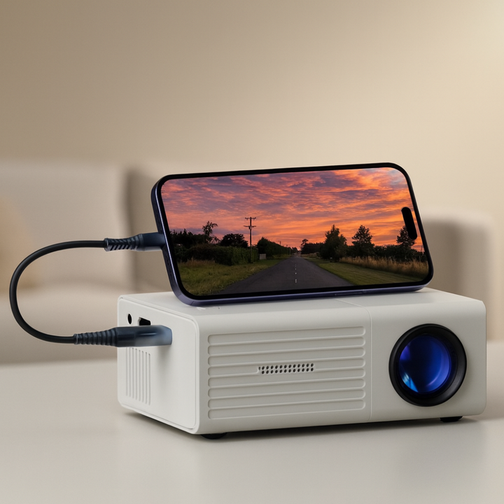 Skanto | Skanto Tragbarer Mini HD LED Heimkino Outdoor 3000 Lumen