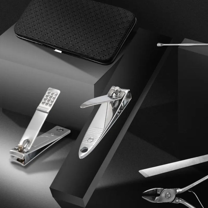 Skanto | LuxeTools 19-teiliges professionelles Nagel- und Fußpflegeset aus Edelstahl