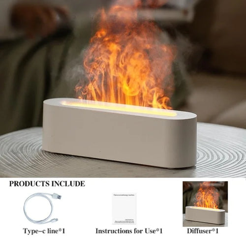 Skanto | Flammen-Aroma-Diffusor mit 7 Farben | Luftbefeuchter