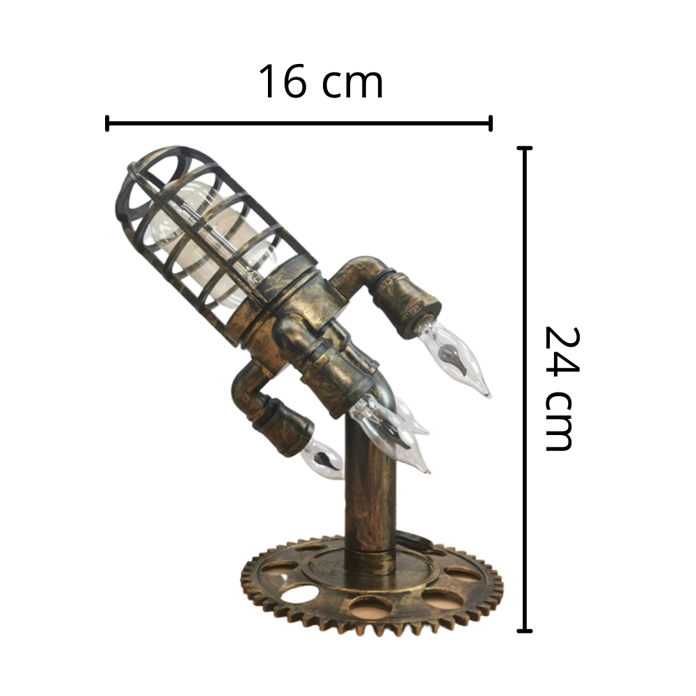 Raketenförmige LED-Lampe