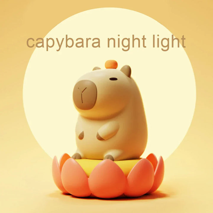 Skanto | Capybara-Licht - Wiederaufladbares Cartoon Capybara Silikon-Nachtlicht mit 800mAh Akku