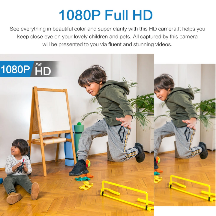 Skanto | Wasserdichte HD Mini-Kamera mit Nachtsicht und Weitwinkelobjektiv IP WiFi 1080P HD 160° Weitwinkel