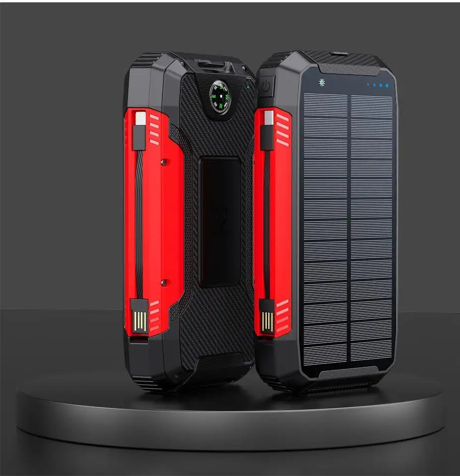 Skanto | 30000mAh Solar-Ladegerät, kabellose wasserdichte Powerbank extern