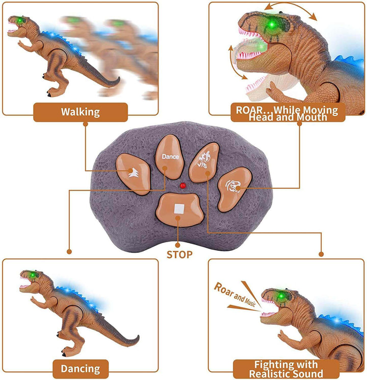 Skanto | Ferngesteuerter T-Rex Dinosaurier mit LED-Lichtern und Brüllgeräusch