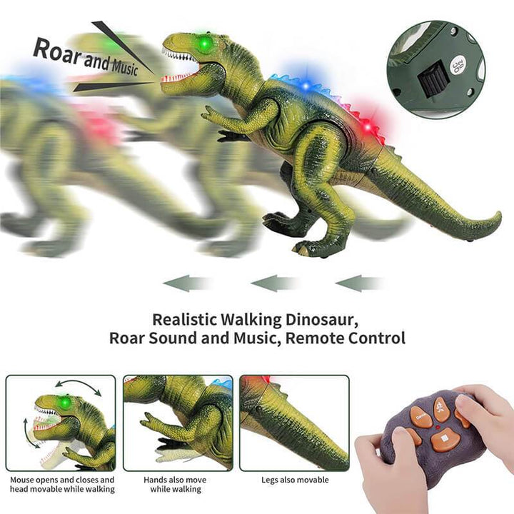 Skanto | Ferngesteuerter T-Rex Dinosaurier mit LED-Lichtern und Brüllgeräusch
