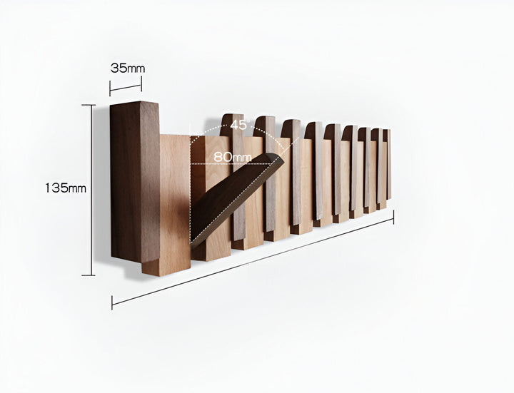 Skanto | RetroHooks - Wandregal aus Holz mit Magnethaken