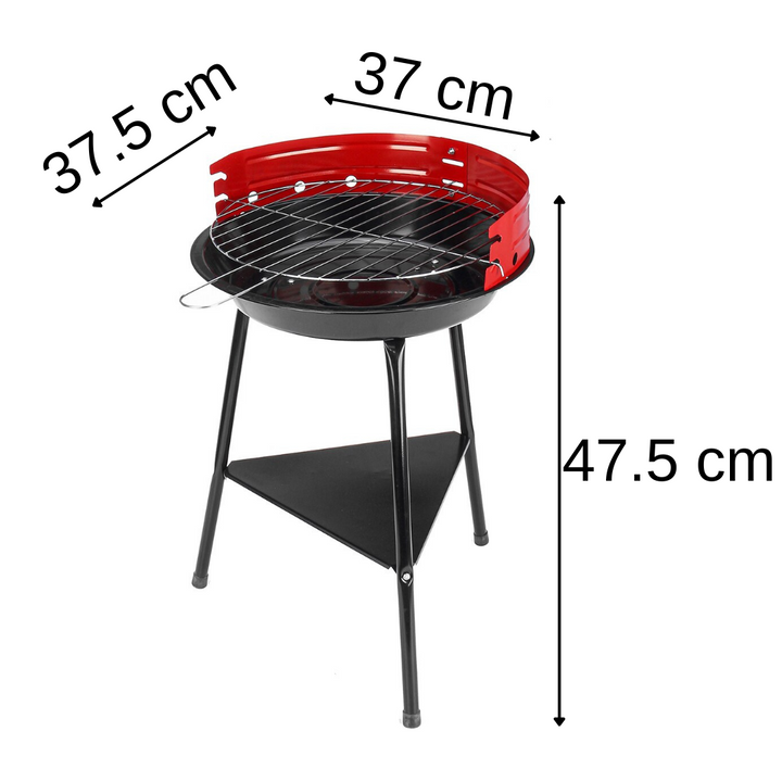 TRAGBARER RUNDER HOLZKOHLEGRILL