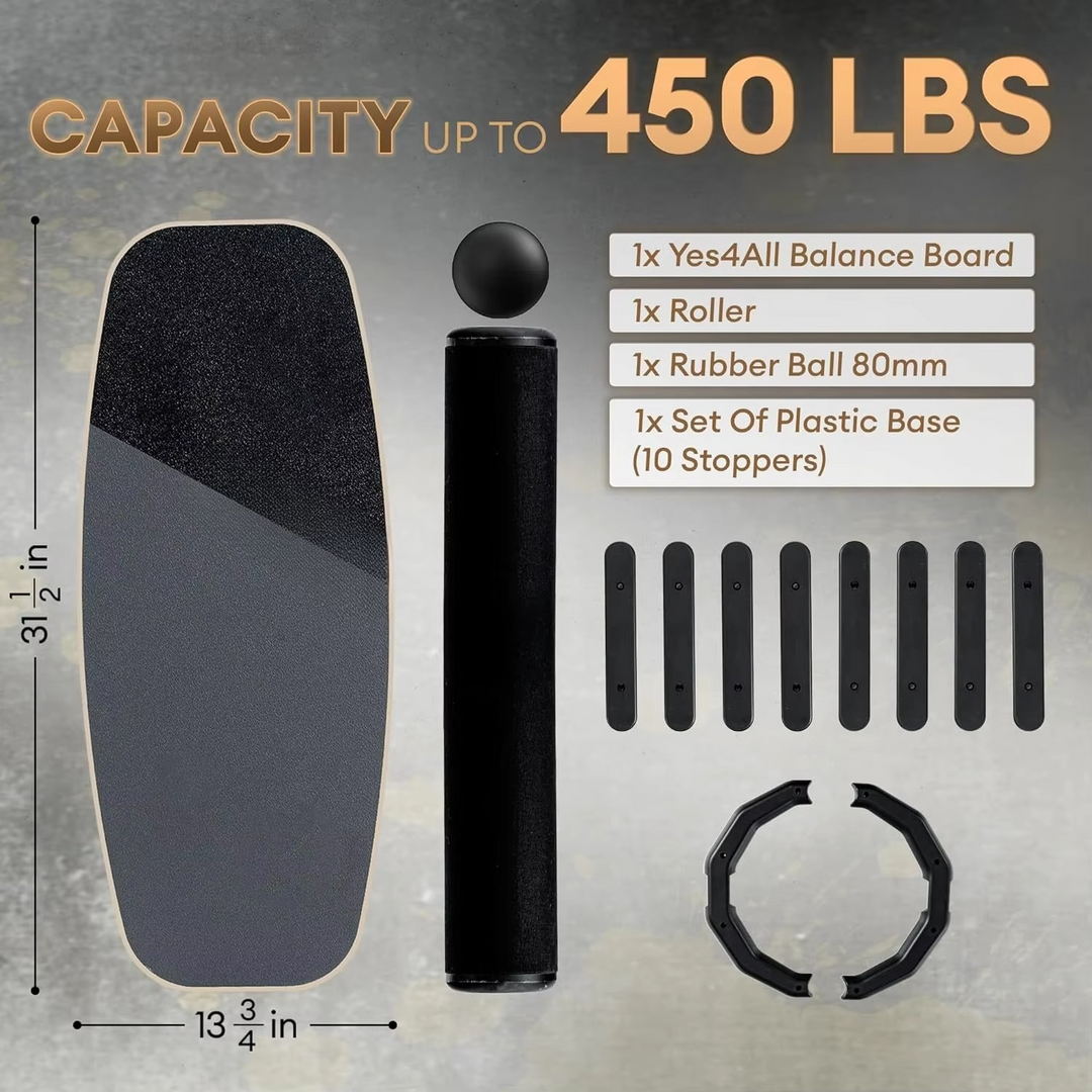 Skanto Skanto | 2-in-1 Balance Board Set mit Rolle & Ball – 9 einstellbare Modi Surf & Wobble Trainer