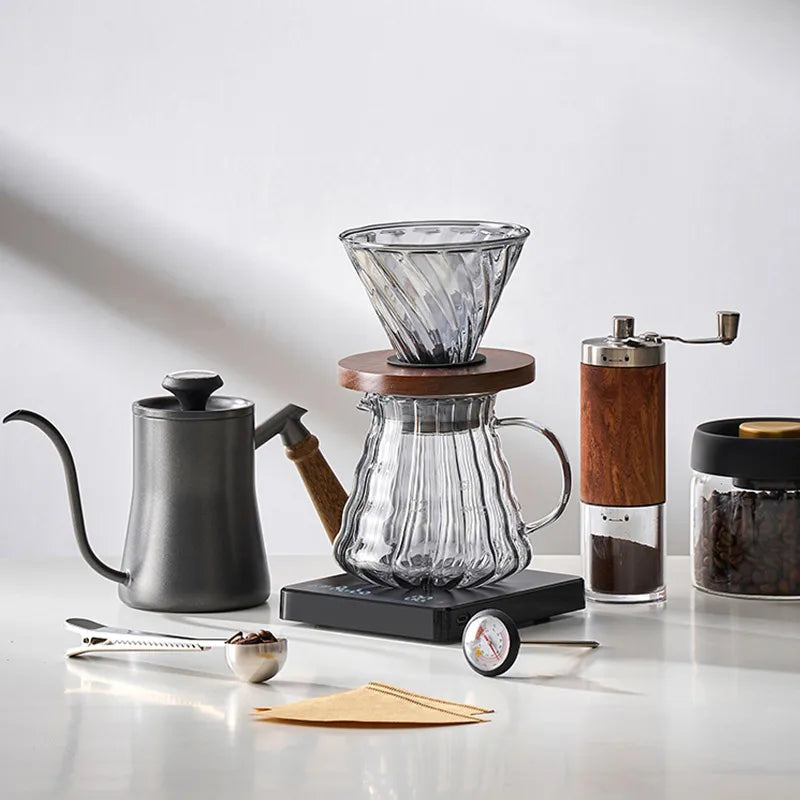 Skanto | GIANXI Handgießkanne mit Deckel Tropf-Schwanenhalsausguss Kaffee-Wasserkessel Langer Ausguss Kaffeemaschine Kaffeezubehör