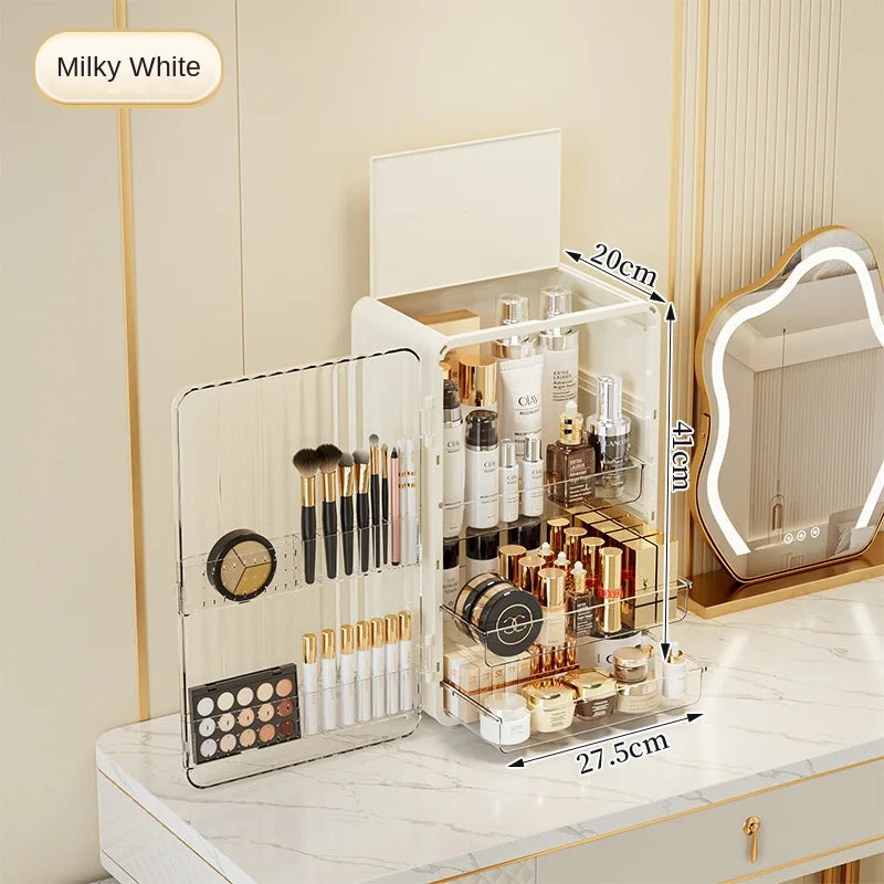 Skanto | Luxo Luxus Make-up Aufbewahrungsbox – Staubdichter Kosmetik-Organizer mit Magnettür