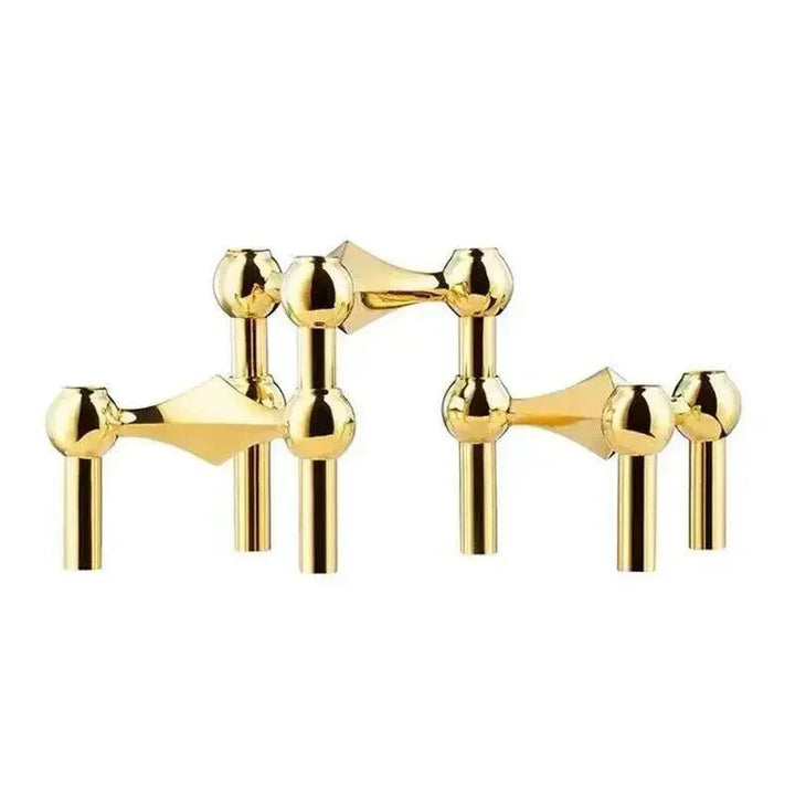 Skanto | Metall-Kerzenständer – Modulares Molekül-Design, Tisch & Deko