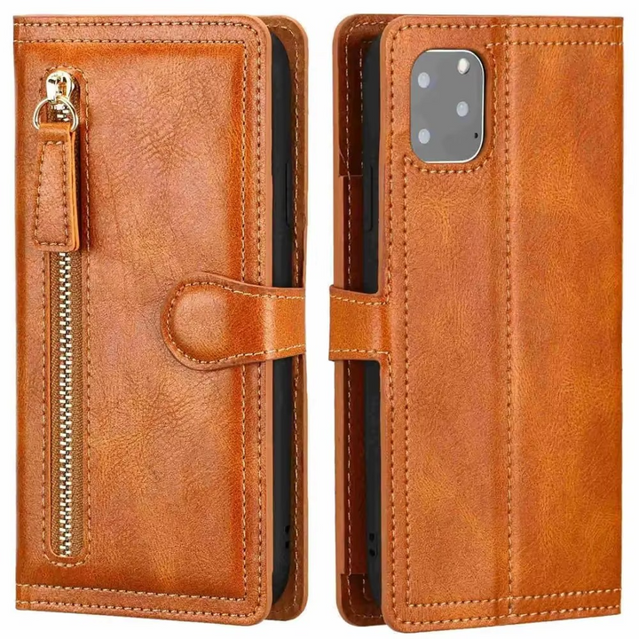 Skanto | Premium Leder iPhone Flip Wallet & Stand Hülle