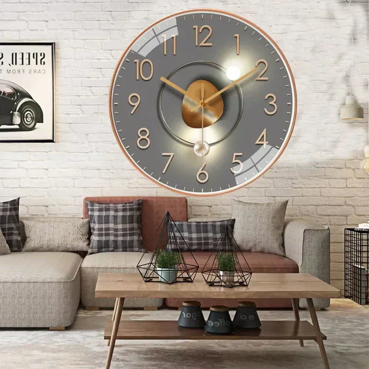 Skanto | Timeless Whisper™ | Stille klassische Wanduhr | Geräuschloses Design für Schlafzimmer- und Bürodekoration